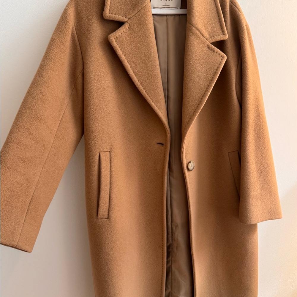 Wilfred Camel Wool-Blend Single-Button Trench Coat - image 4